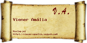 Viener Amália névjegykártya